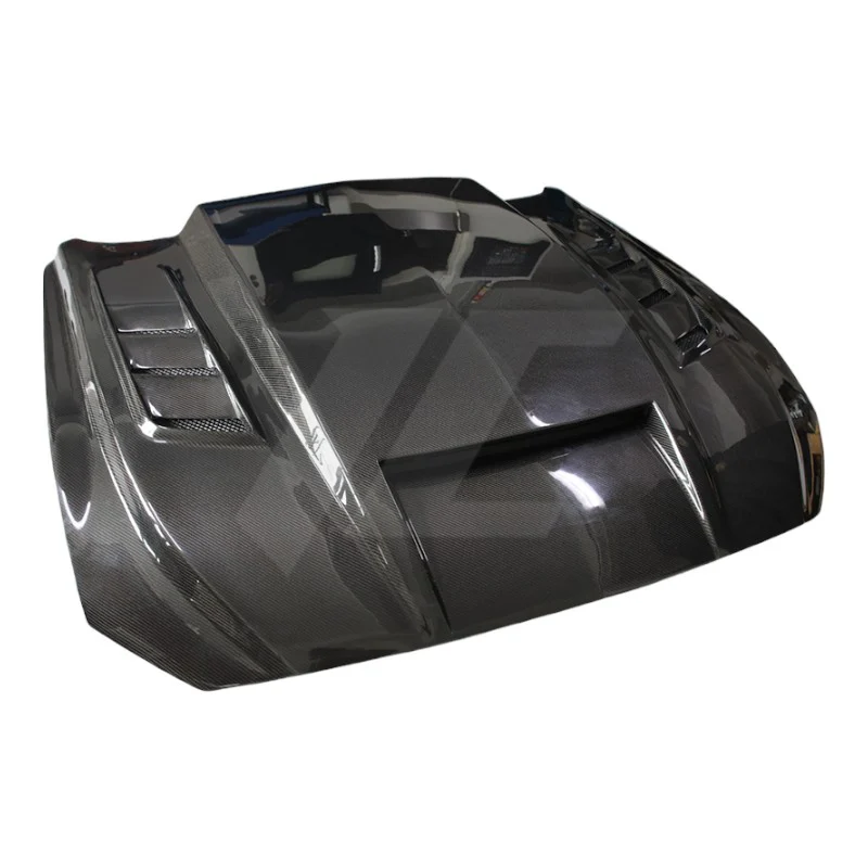 01-01-carbon-fiber-fibre-front-bonnet-engine-hood-fИзображениеstang-2 TF Style Carbon Fiber Front Bonnet Engine Hood - Image 1
