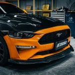 GT350 ฟอร์ดมัสแตง 2018-2023 ลิ้นหน้าคาร์บอนไฟเบอร์