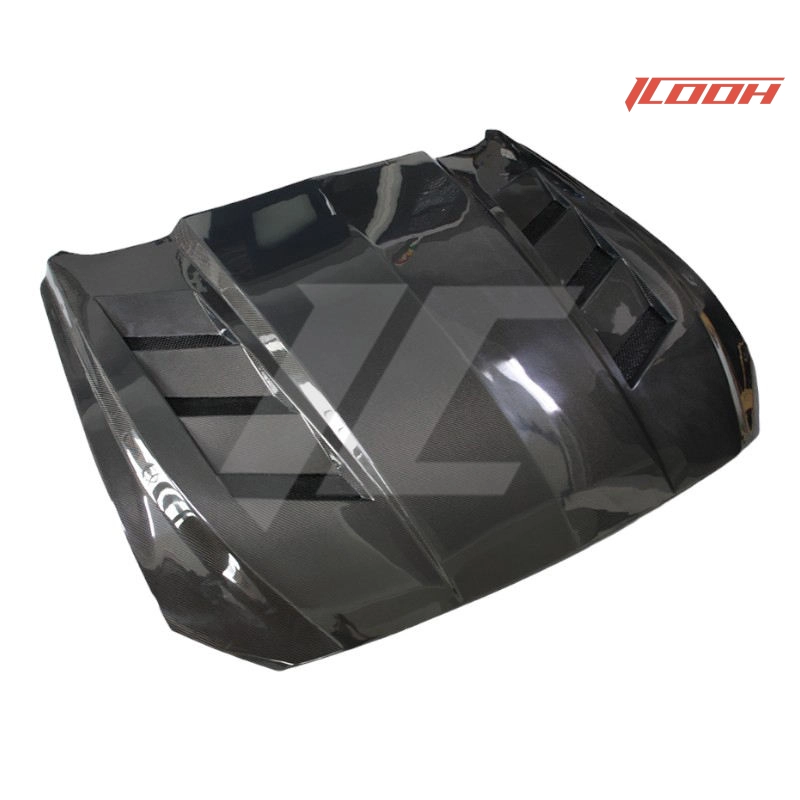 004 Style Carbon Fiber Front Bonnet Engine Hood for Ford Mustang 2018–2023